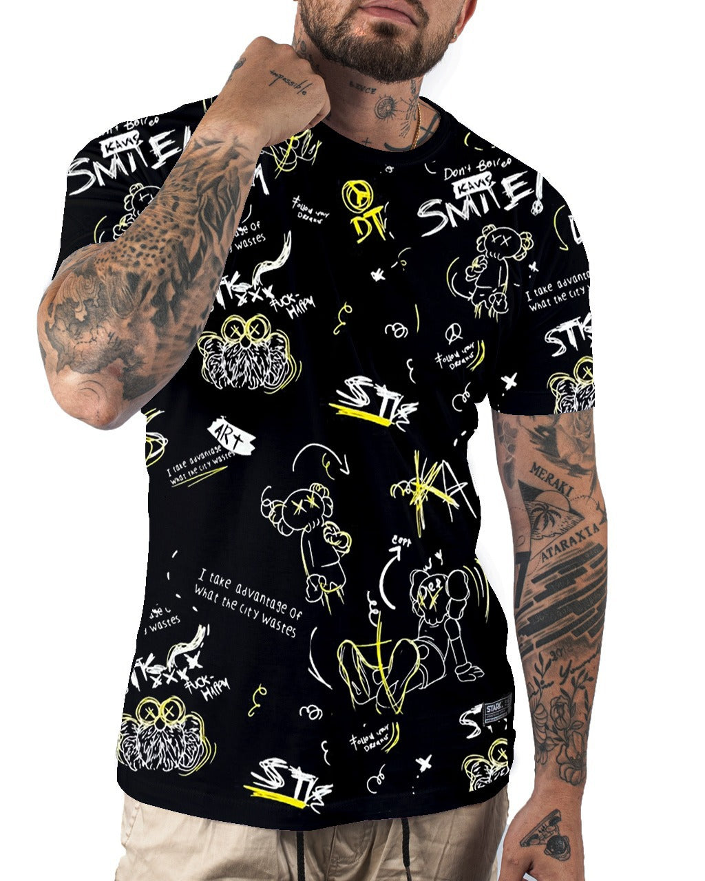 Camiseta negra kws art - Stark Brand