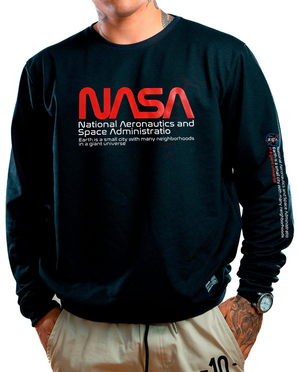 Buzo negro nasa aeronautics - Stark Brand