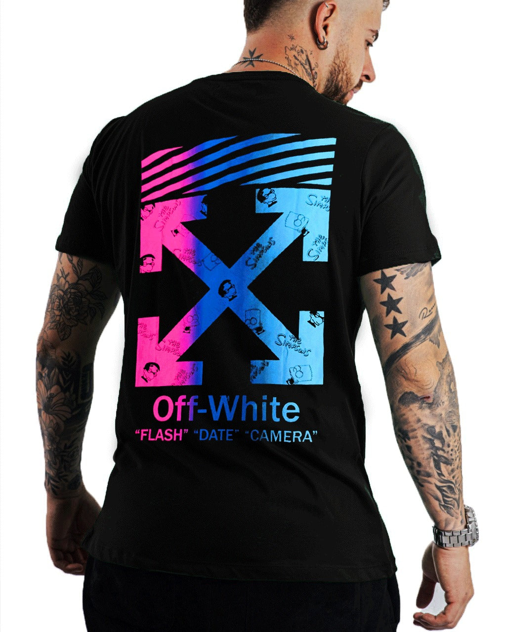 Camiseta negra difuminado off - Stark Brand