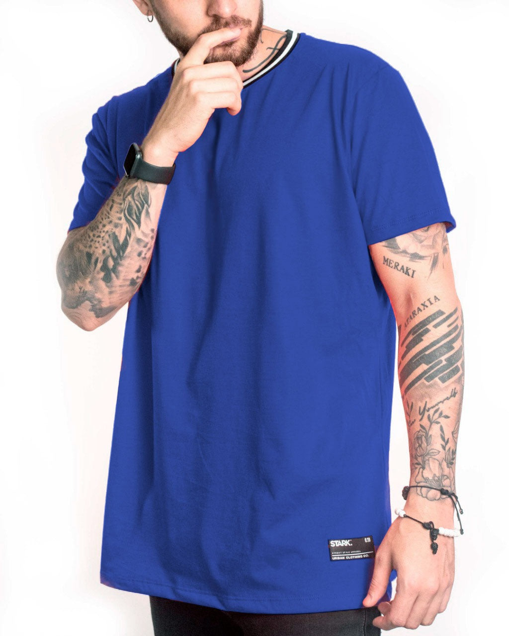 camiseta basica rib azul oscuro - Stark Brand