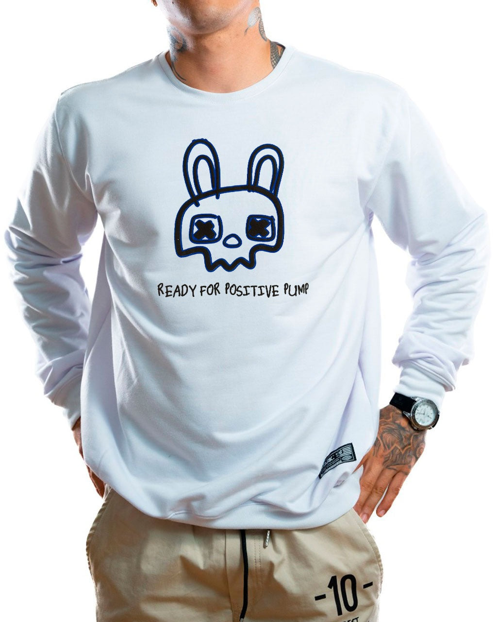 Buzo blanco positive bunny - Stark Brand
