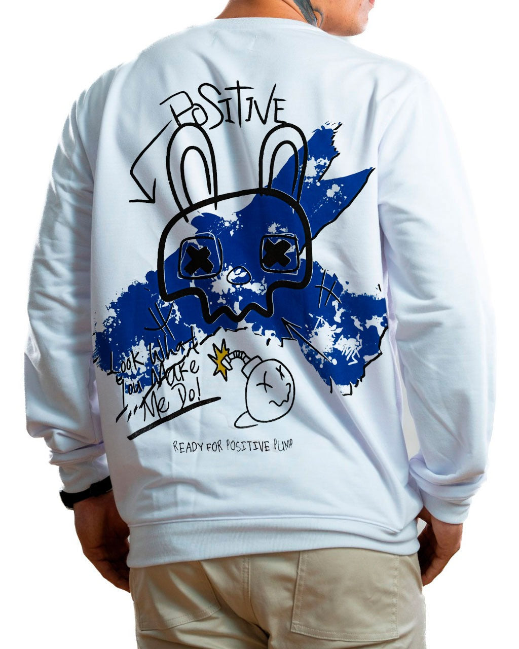 Buzo blanco positive bunny - Stark Brand