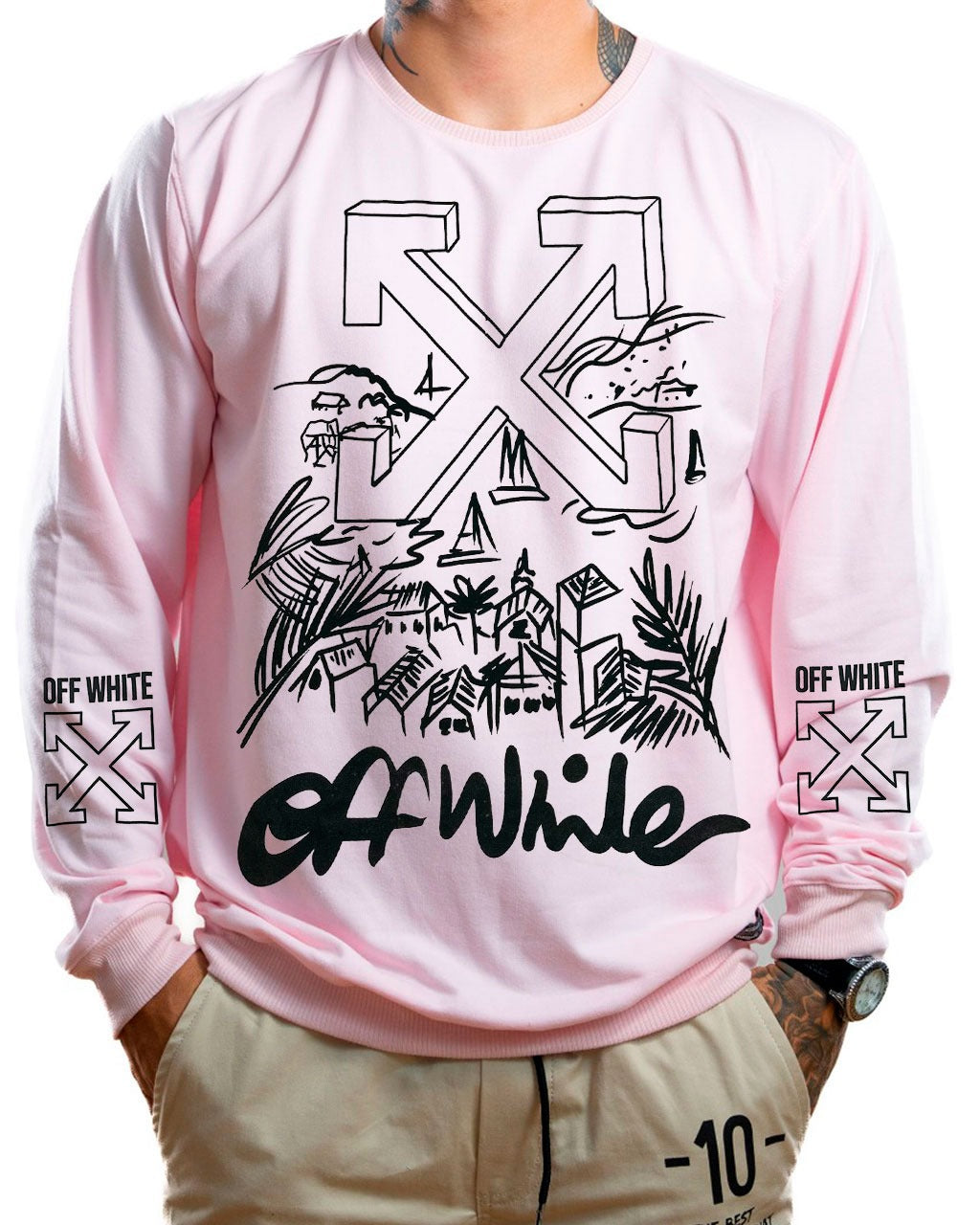 Buzo rosado off floral - Stark Brand