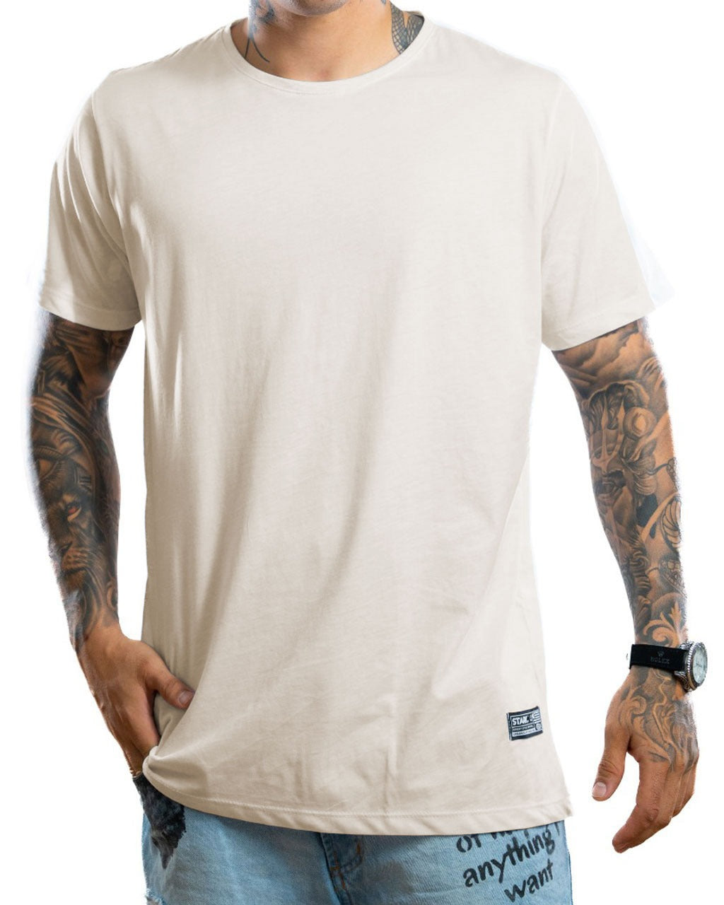 camiseta basica beige - Stark Brand