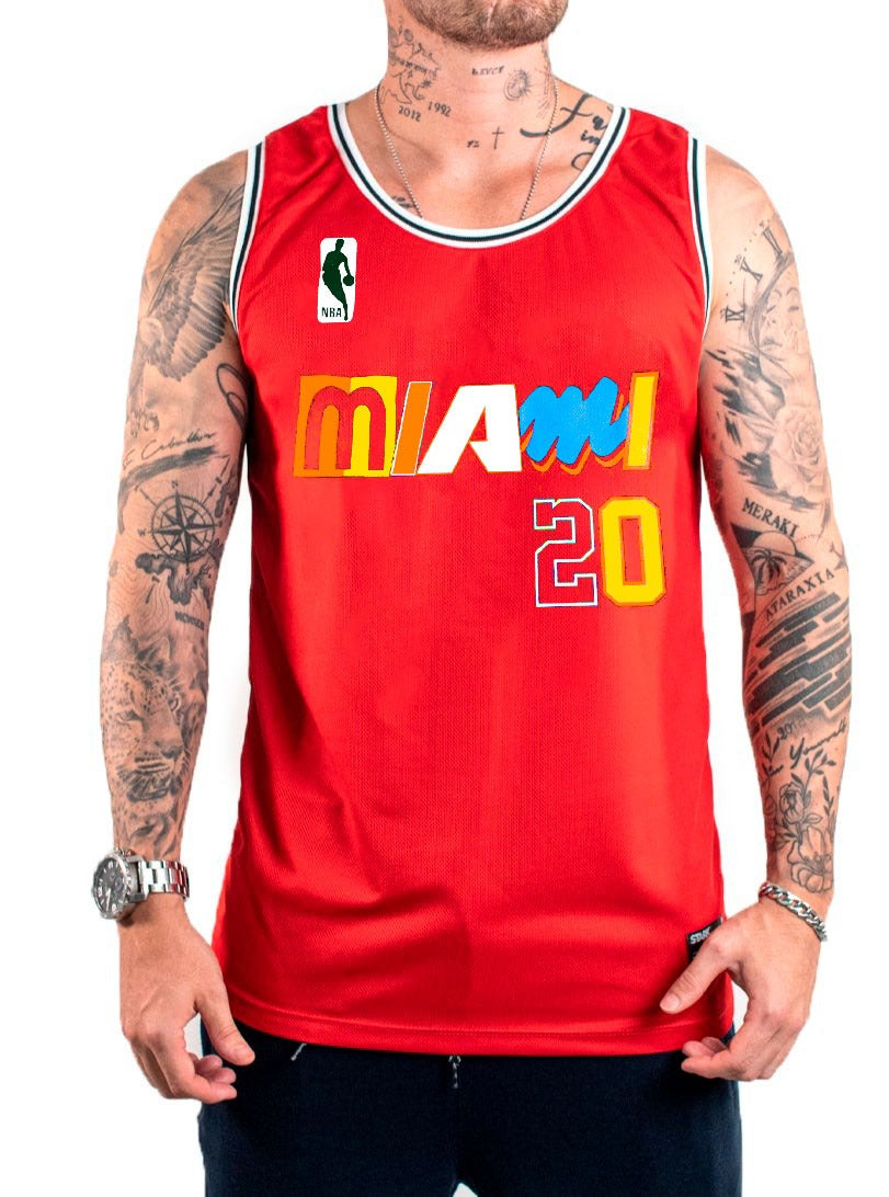 Camisilla roja miami 20 - Stark Brand