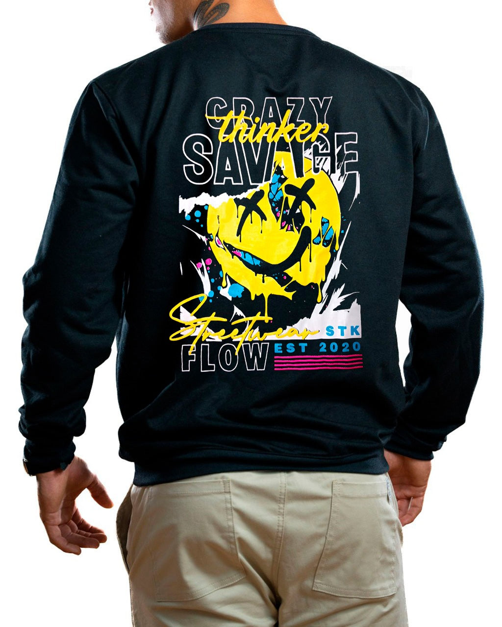 Buzo negro crazy flow