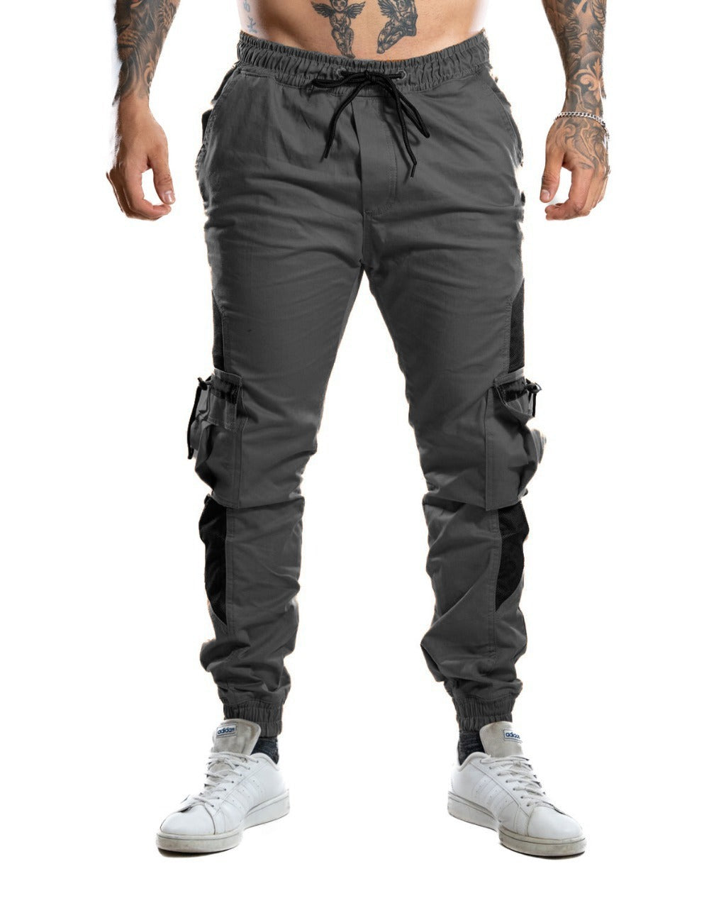 Jogger gris con Malla