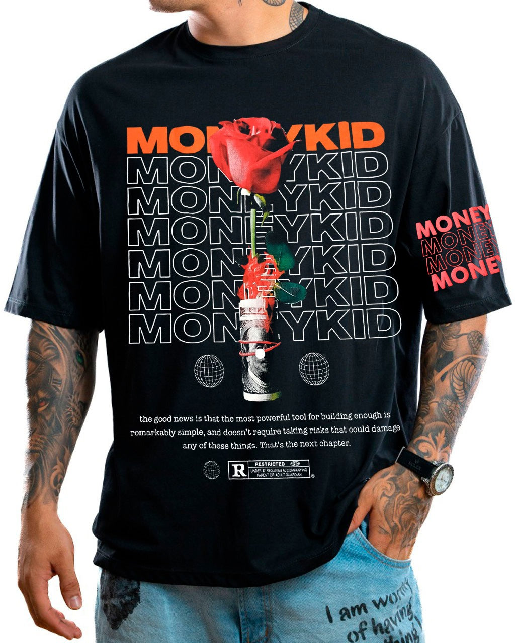 Oversize Negra moneykid