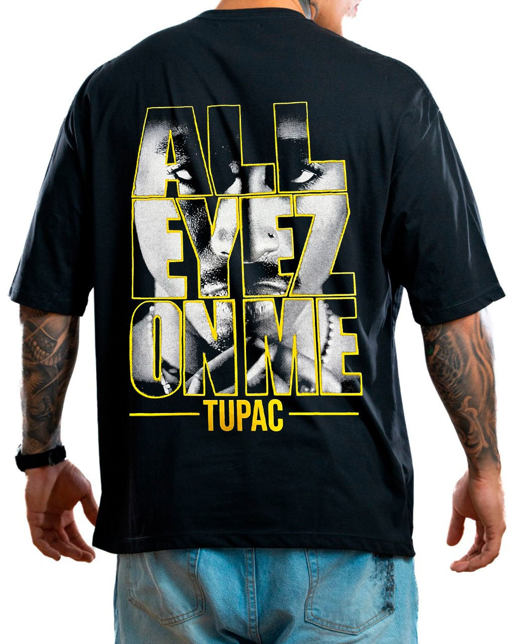 Oversize negra 2pac all eyes
