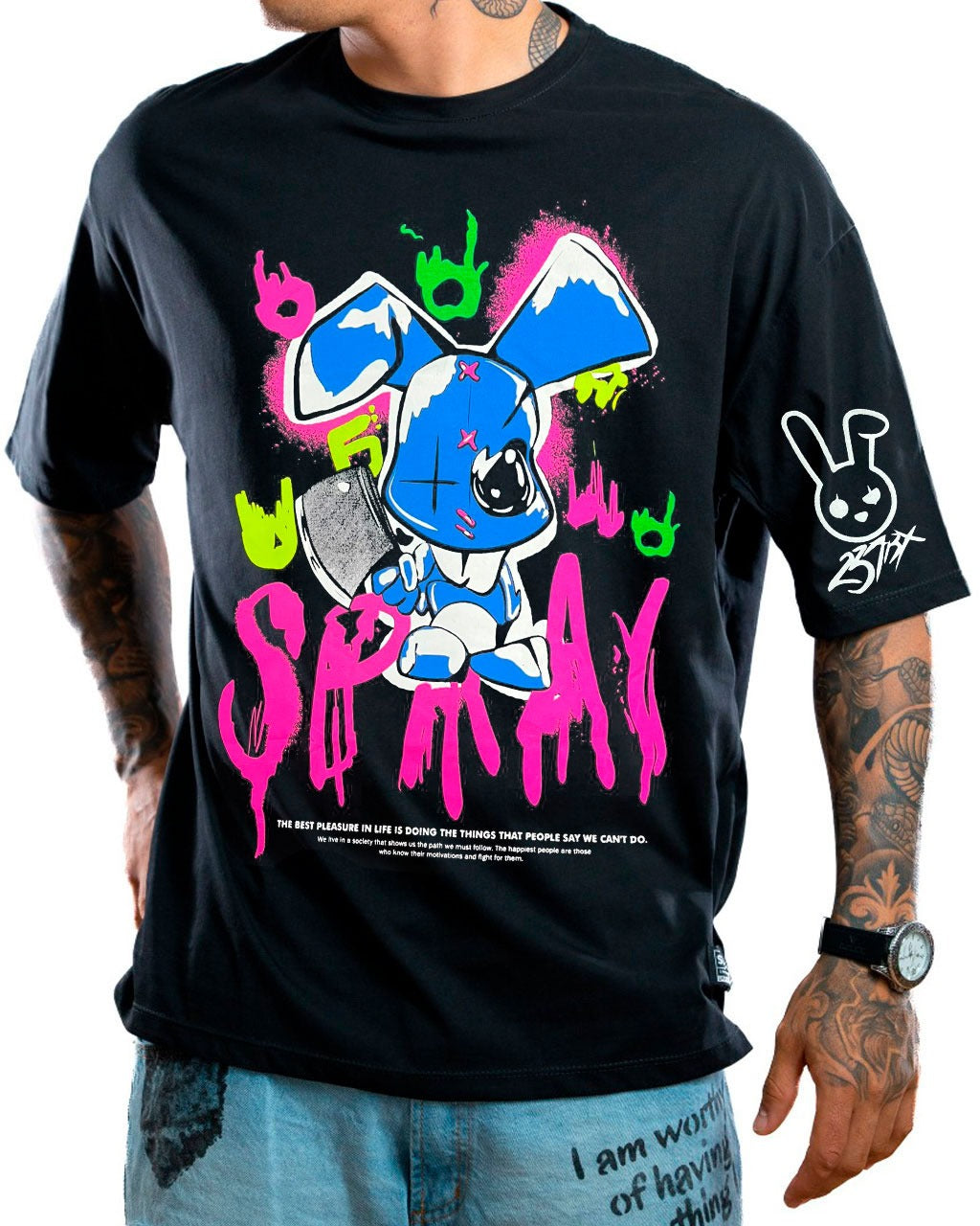 Oversize negra spray