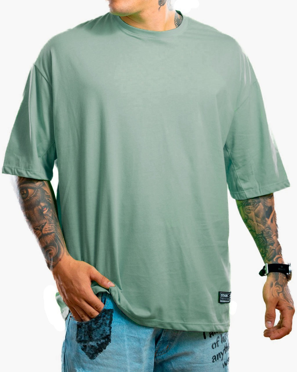 Oversize basica verde seco