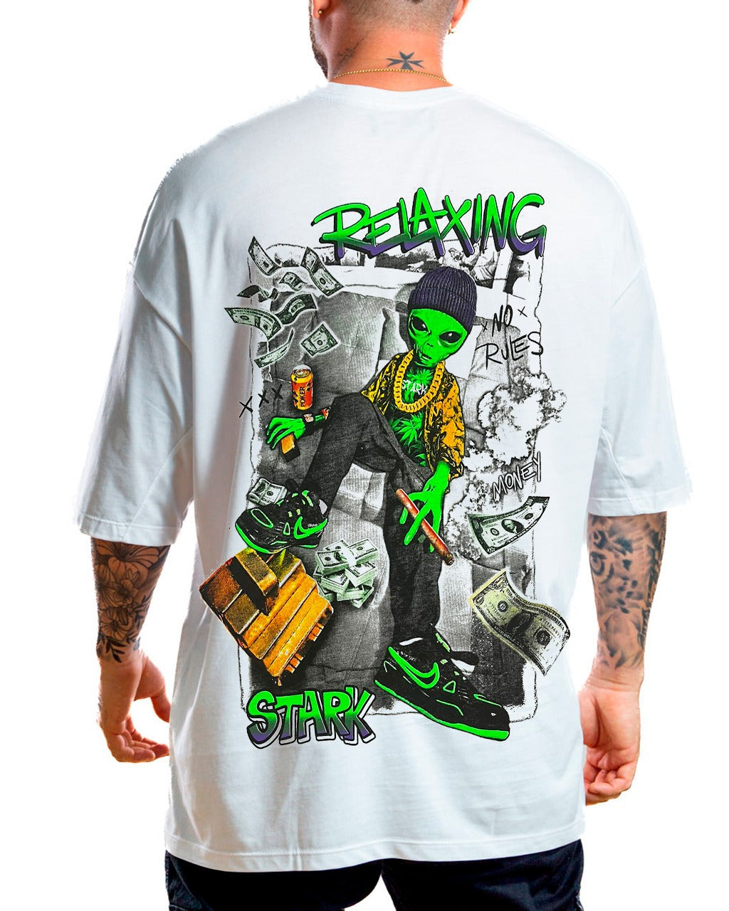 Oversize blanca relaxing ovni