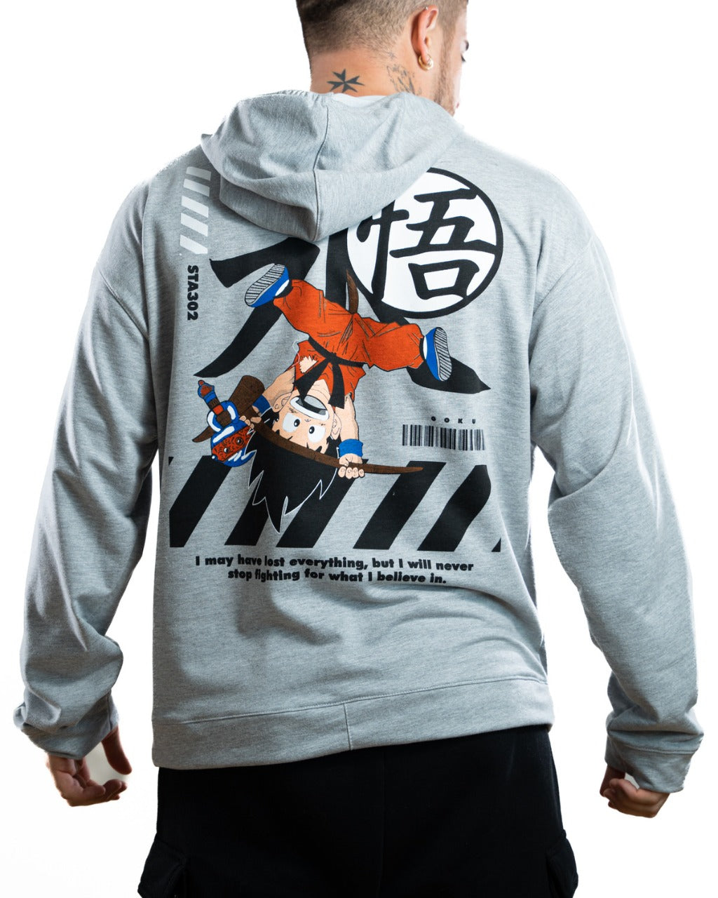Buzo Gris Capucha Dragon Ball Z - Stark Brand