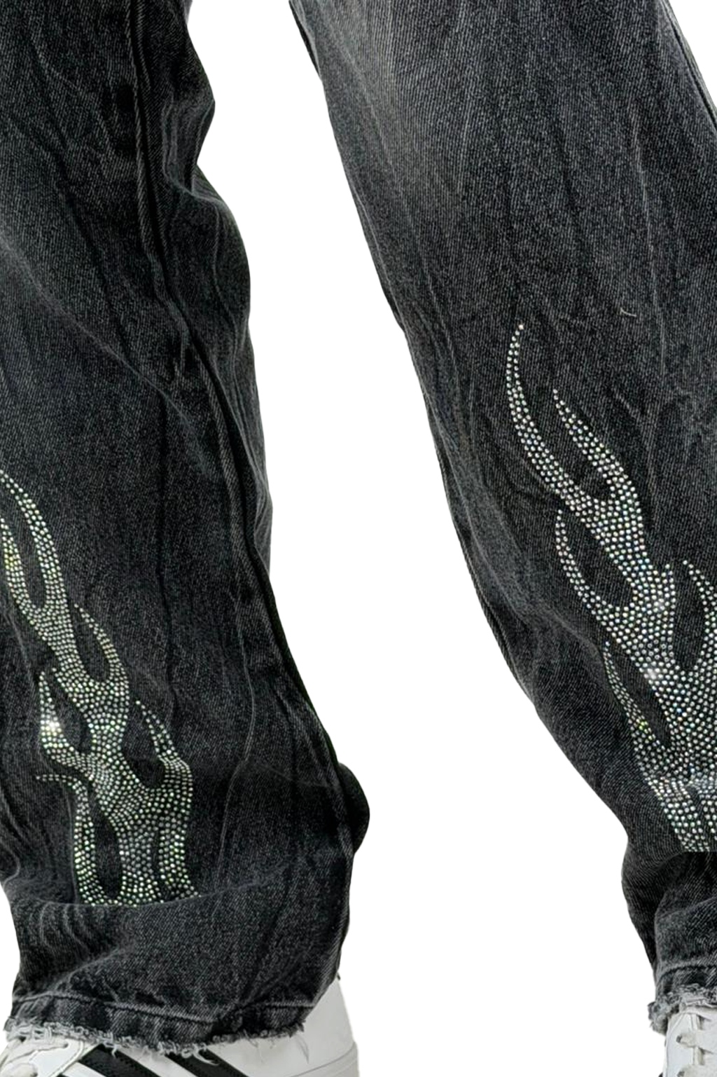 Jean baggy Negro + Rotos Piedras Llamas 2017