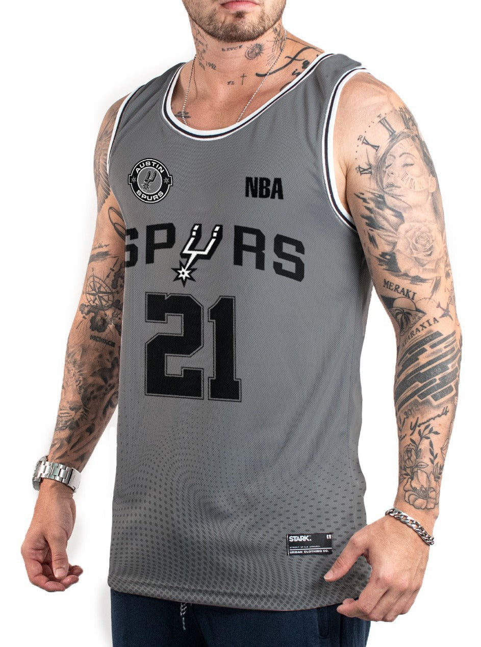 Camisilla Gris Duncan 21 NBA