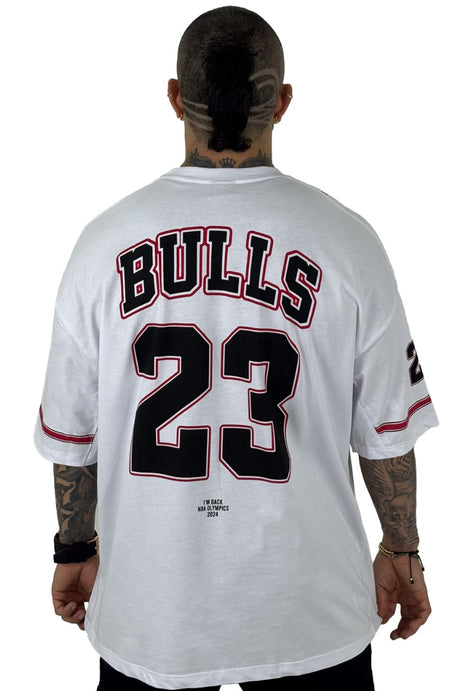 Oversize Blanca Chicago Bulls  alto gramaje