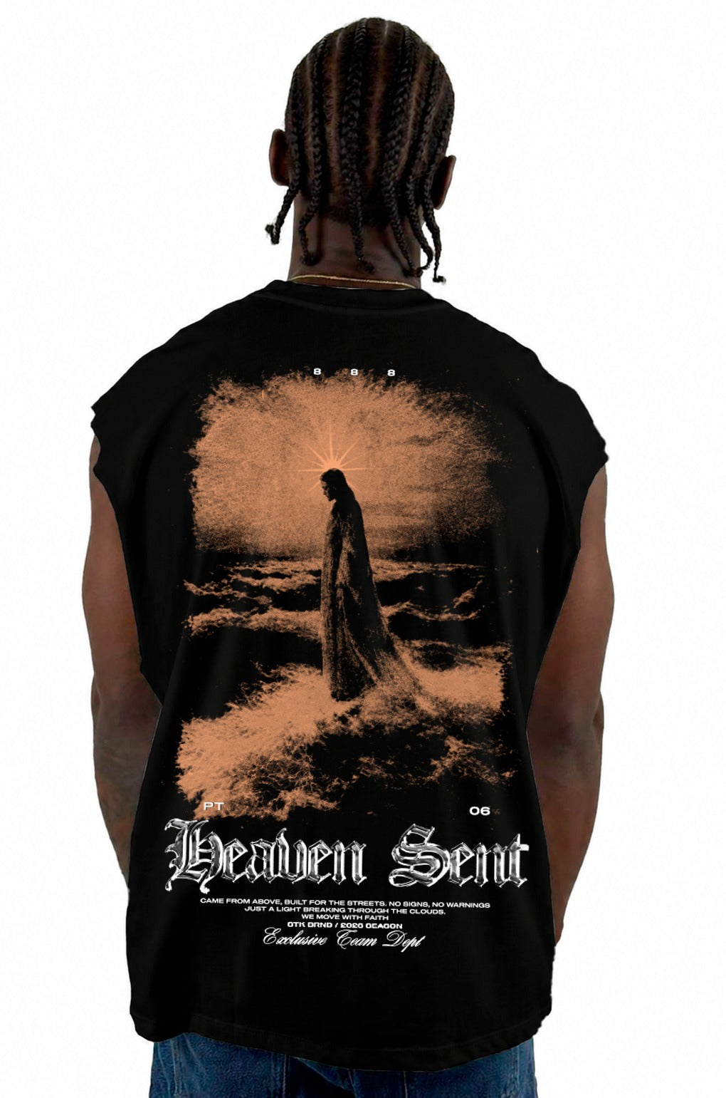 Camisilla Negra Heaven Sent Pedreria Alto Gramaje