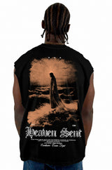 Camisilla Negra Heaven Sent Pedreria Alto Gramaje