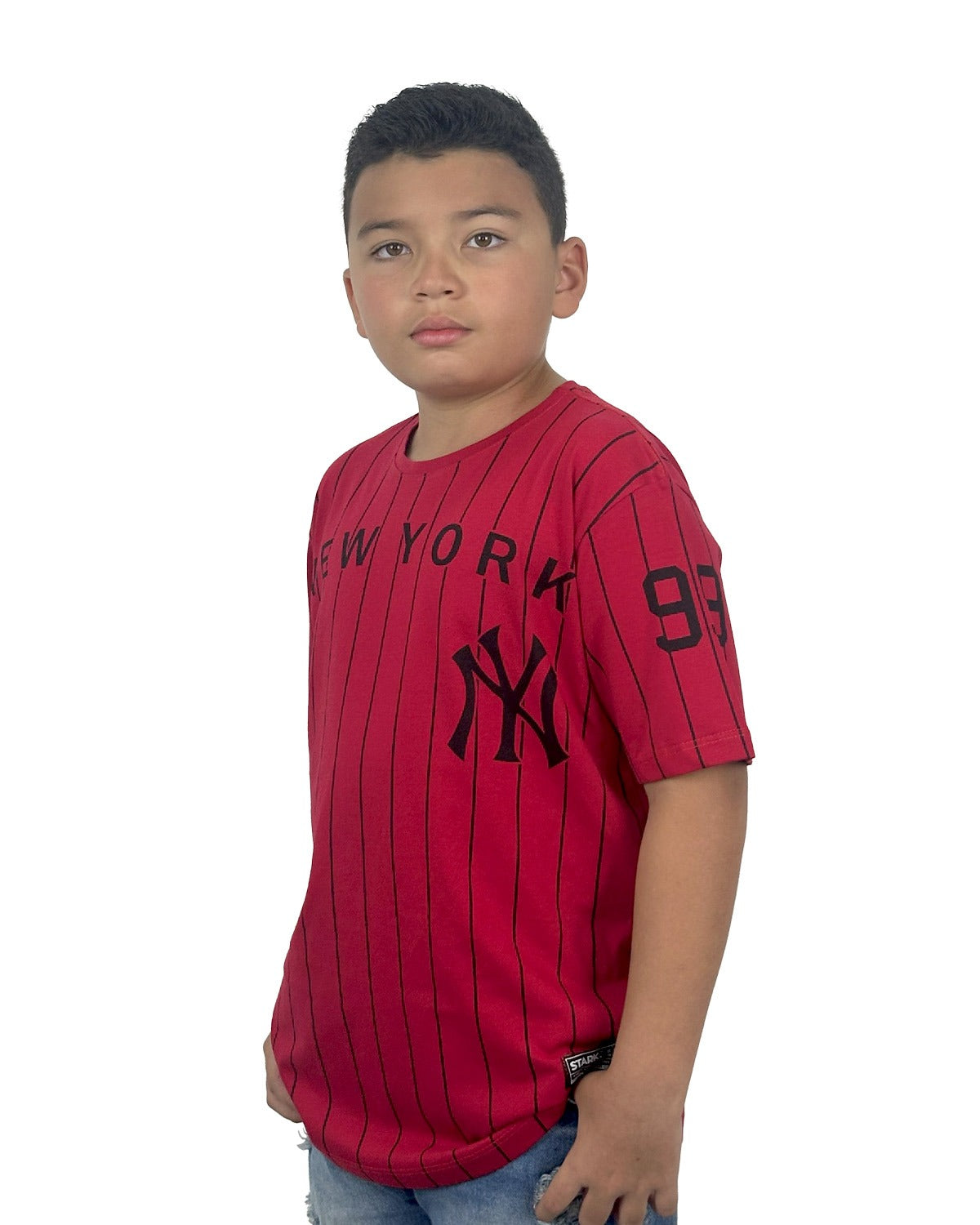 Oversize Niño Camiseta Roja NY 99 Negro