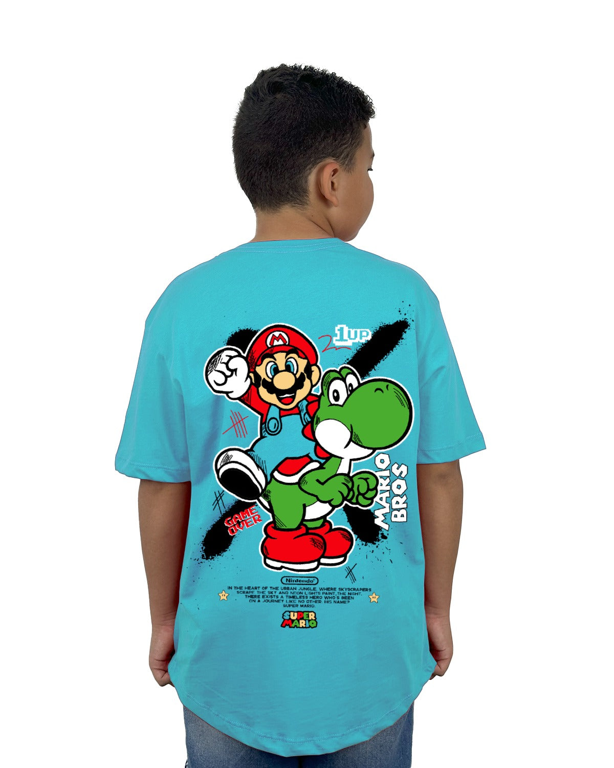 Oversize Niño Azul  Mario Bros