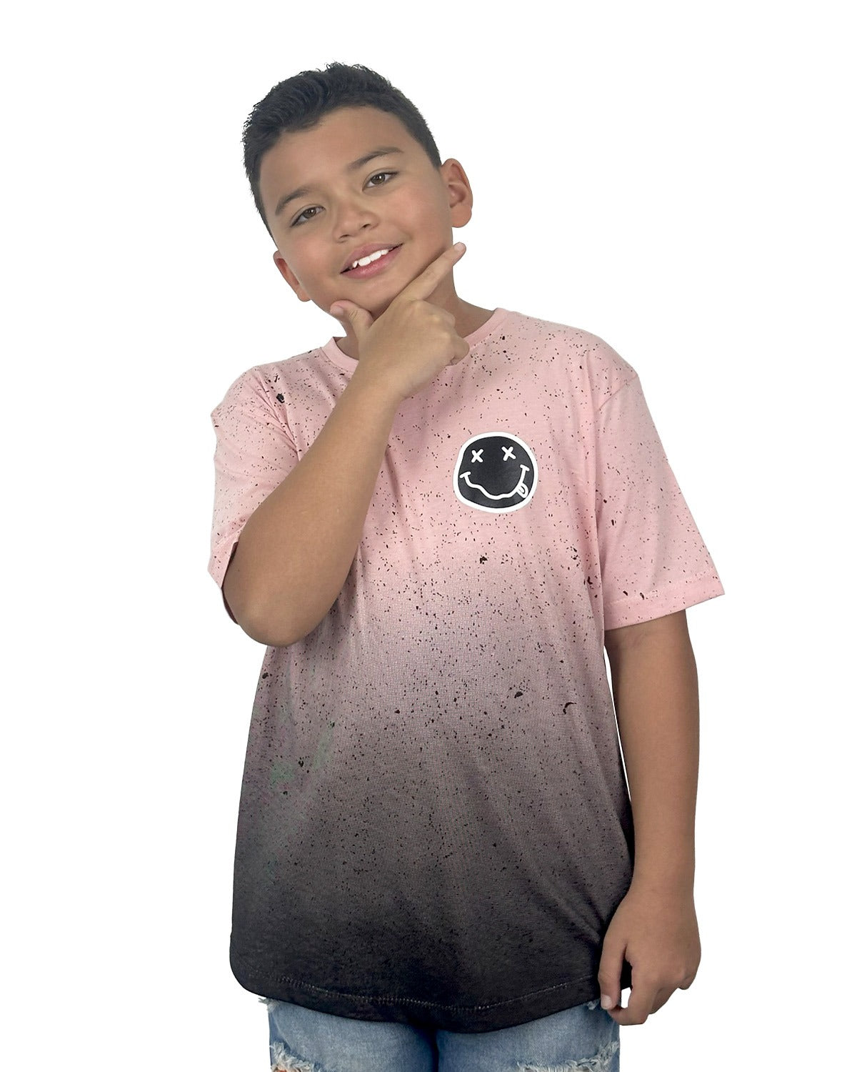 Oversize Niño Camiseta Rosada Carita