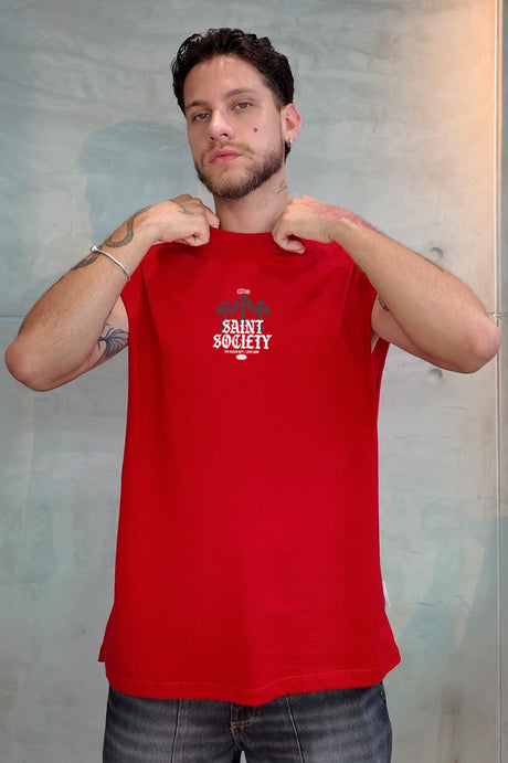 Camisilla Roja Saint Society Cruz Alto Gramaje