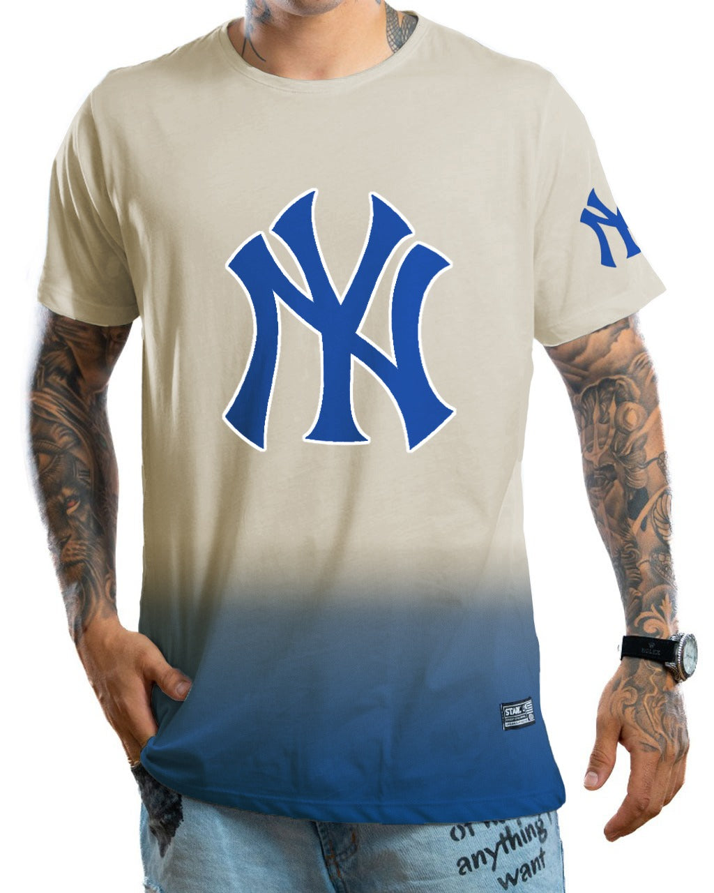 Camiseta Difuminado Logo Yankees