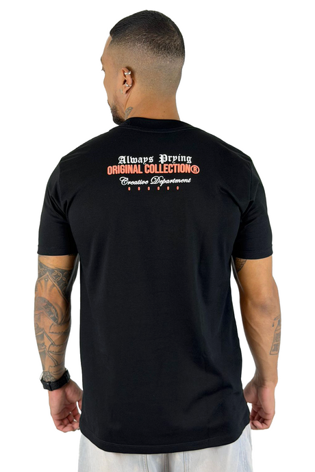 Camiseta Negra Always Prying Alto Gramaje