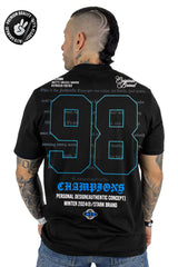 Camiseta negra Champions 98 Alto Gramaje