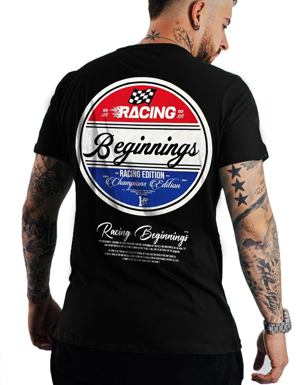 Camiseta Negra Racing Beginnings