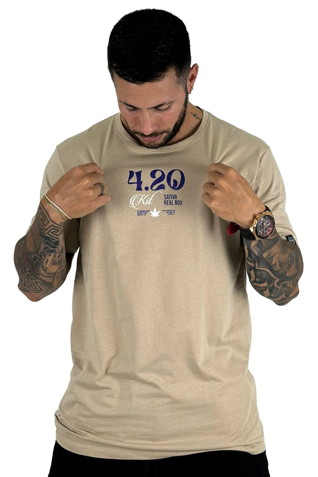 Camiseta Beige 4.20 real Box