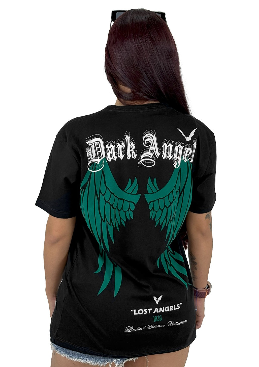 Camiseta negra dark angel