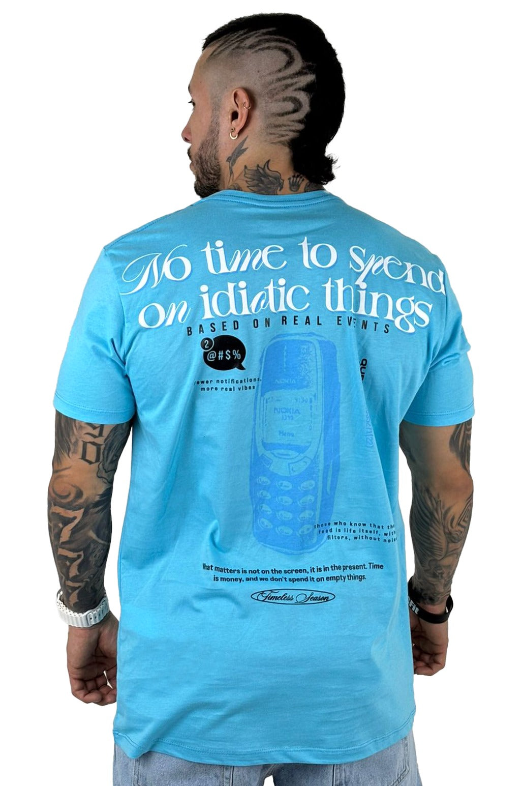 Camiseta Azul No Time To Spend