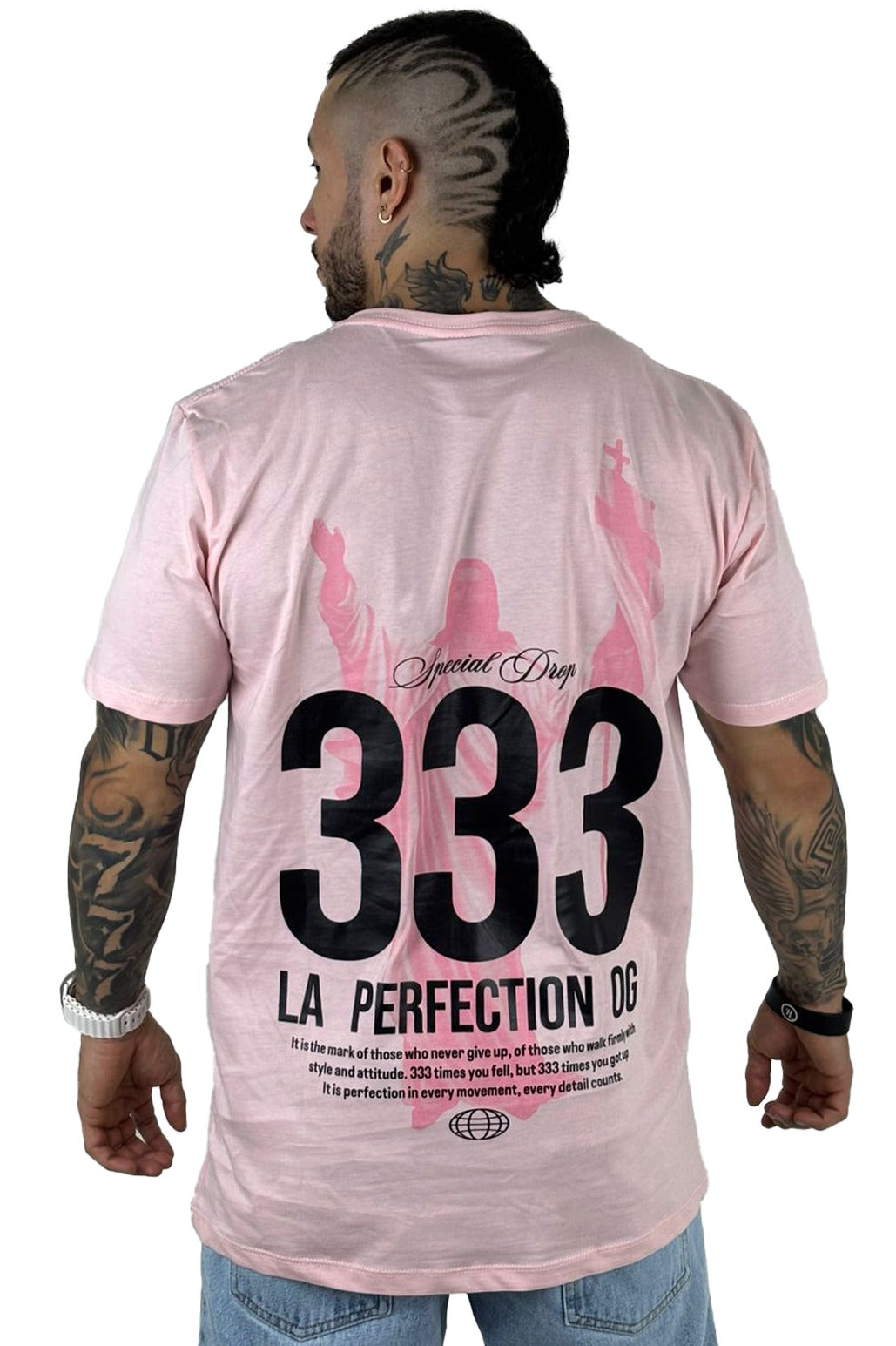 Camiseta Rosada 333 Perfection