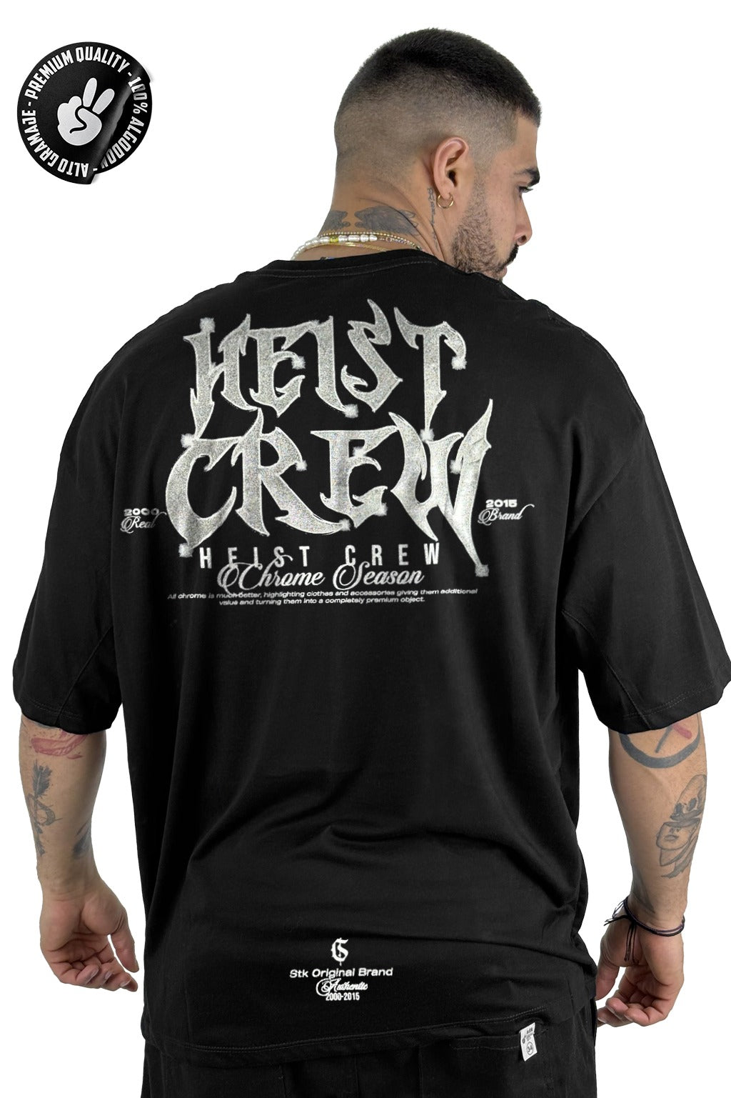 Oversize Negra Heist Crew Alto Gramaje