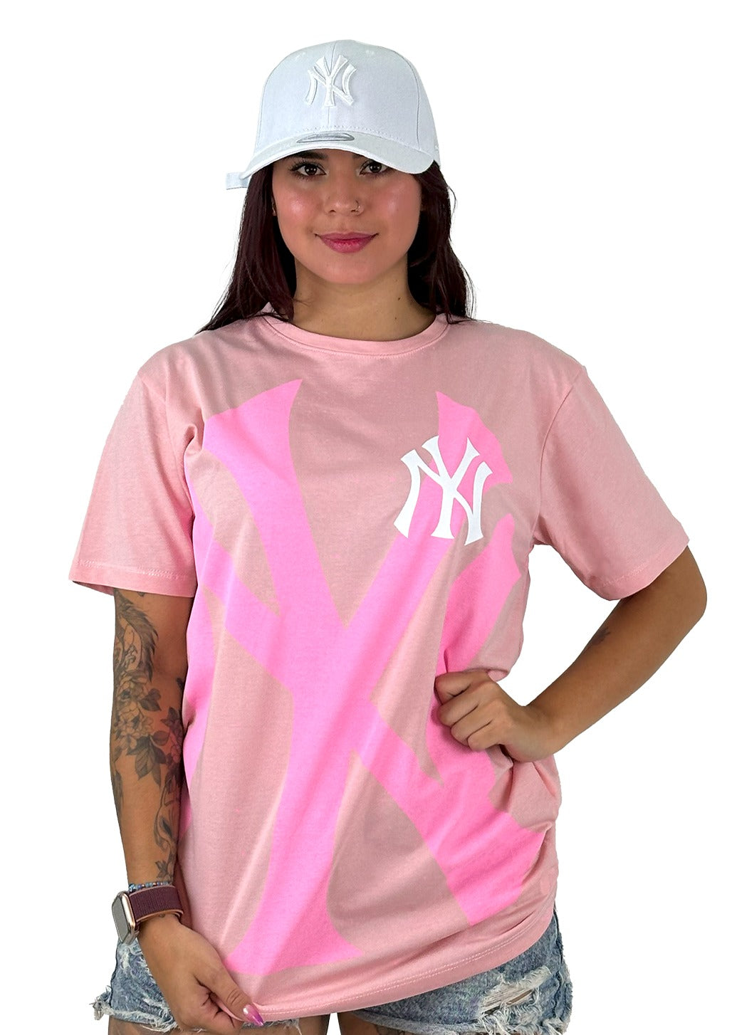 Camiseta new ny rosado