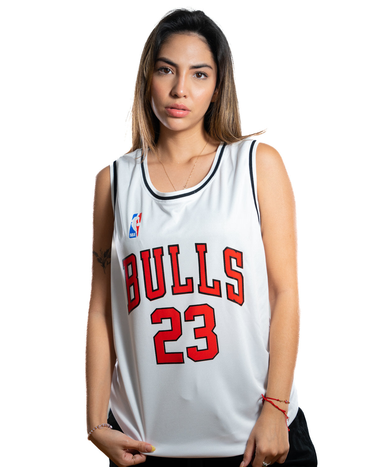 Camiseta bulls 23 discount blanca