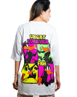 Oversize blanca ungry forever