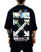 Oversize Negra Kaws Letra China