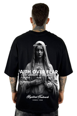 Oversize Negra Faith Over Fear Virgen