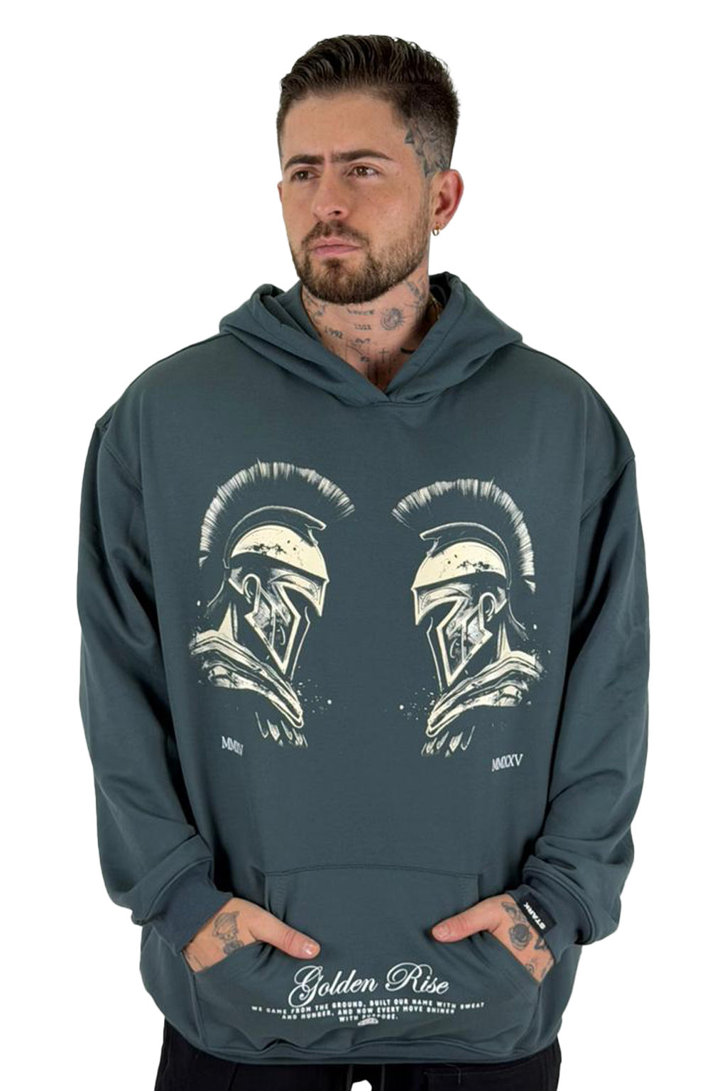 Buzo Verde Capucha Golden Rise