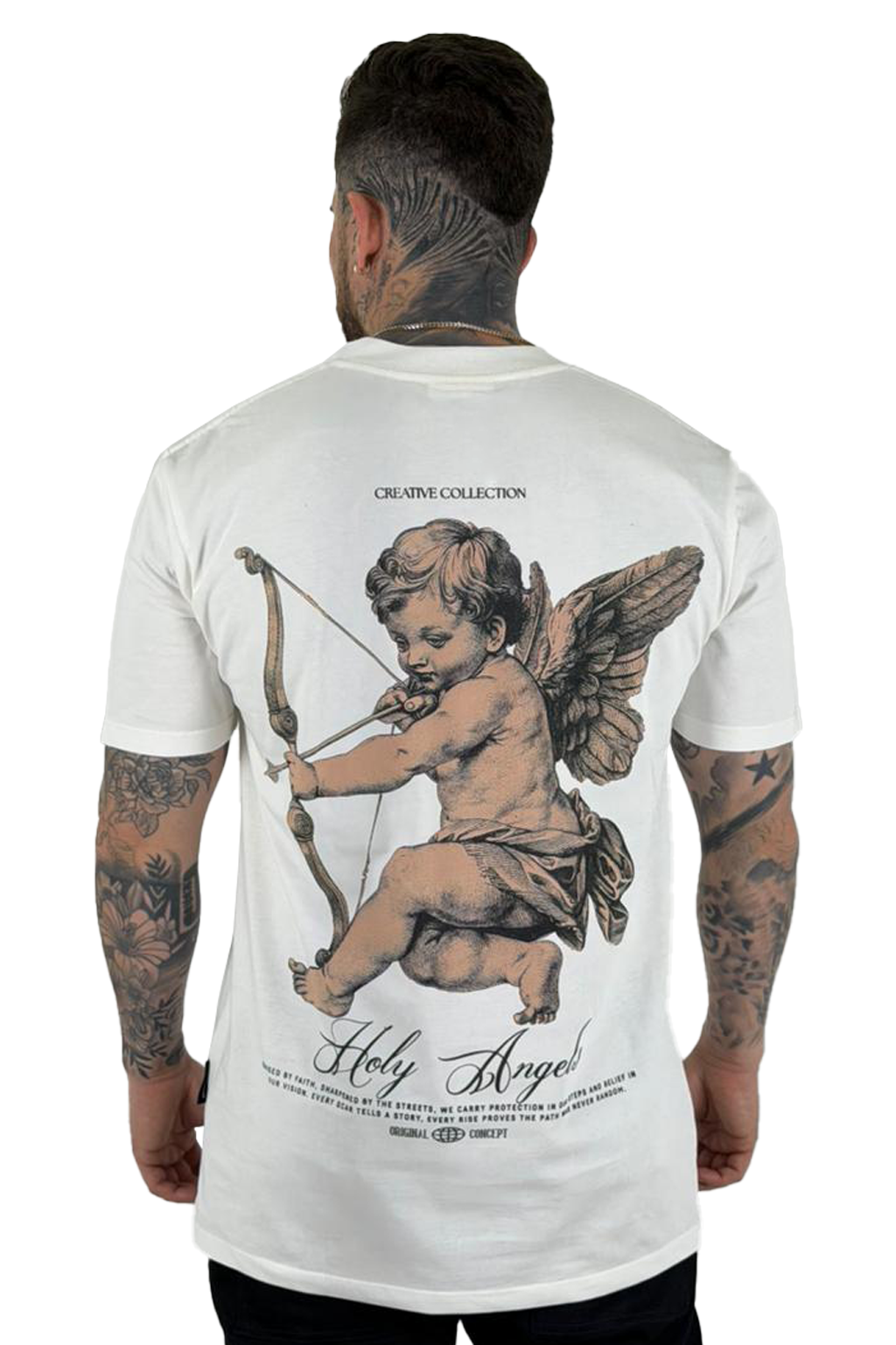 Camiseta Crudo Holy Angels Alto Gramaje