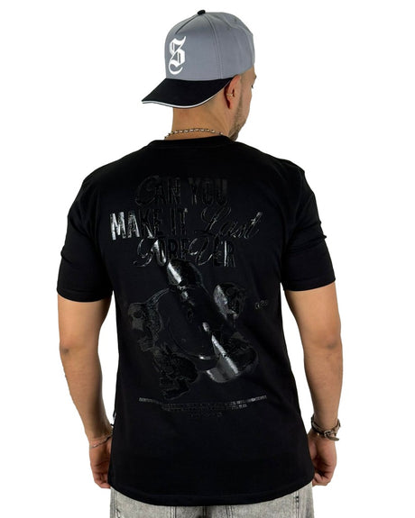 Camiseta Negra Can You Make It Alto Gramaje