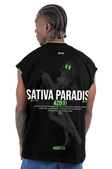 Camisilla Negra Sativa Paradise Alto Gramaje