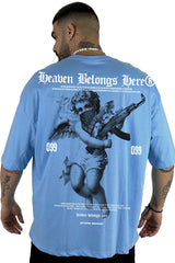 Oversize Azul Heaven Belongs Here Alto Gramaje