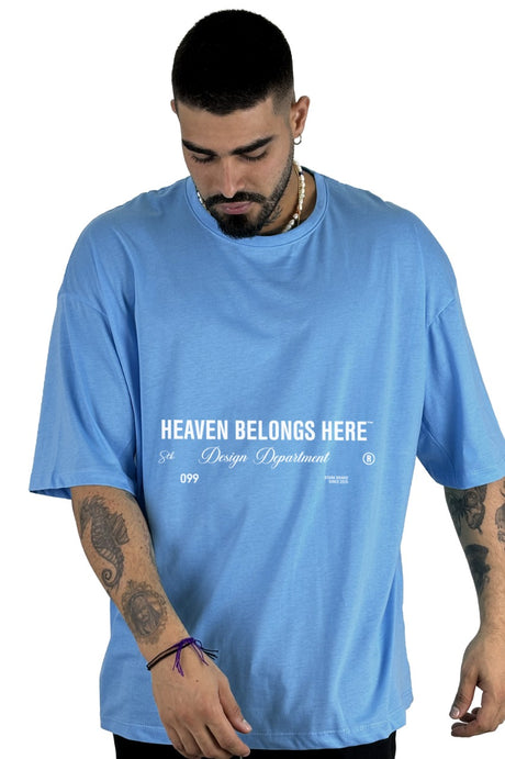 Oversize Azul Heaven Belongs Here Alto Gramaje