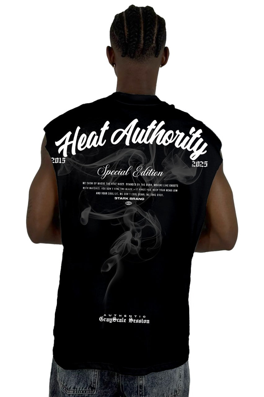 Camisilla Negra Heat Authority Alto Gramaje
