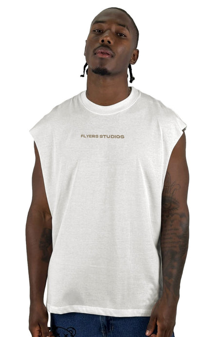 Camisilla Blanca Flyers Studios Alto Gramaje