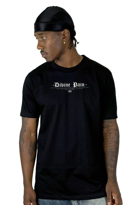 Camiseta Negra Divine Pain Alto Gramaje