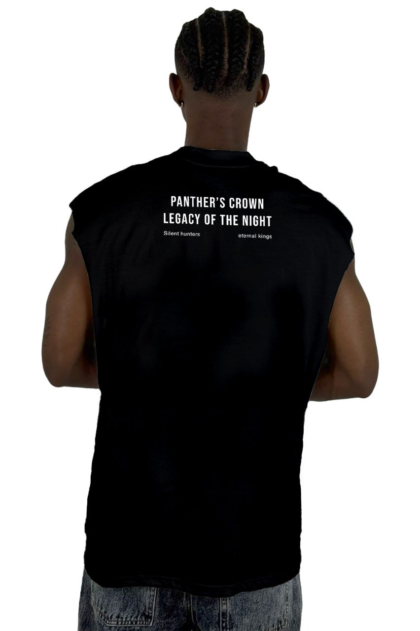 Camisilla Negra  Panther"s Crown Alto Gramaje